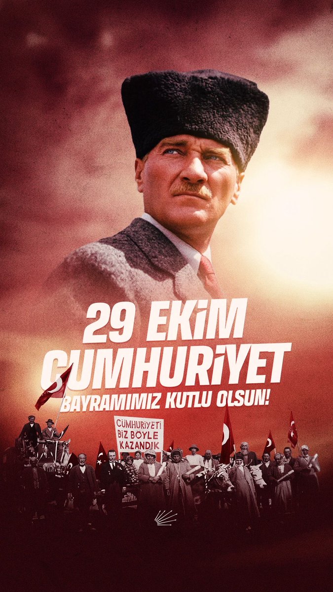 Bağımsızlığın ve aydınlık geleceğin tapusu olan Cumhuriyetin ilanının 102. yılı coşkusunu yaşıyoruz. CHP Güzelbahçe İlçe Başkanlığı olarak Gazi Mustafa Kemal Atatürk'ün bu mirasına sahip çıkarak Cumhuriyetin değerlerini yaşatmak için mücadeleye devam edeceğiz. Yaşasın Cumhuriyet!