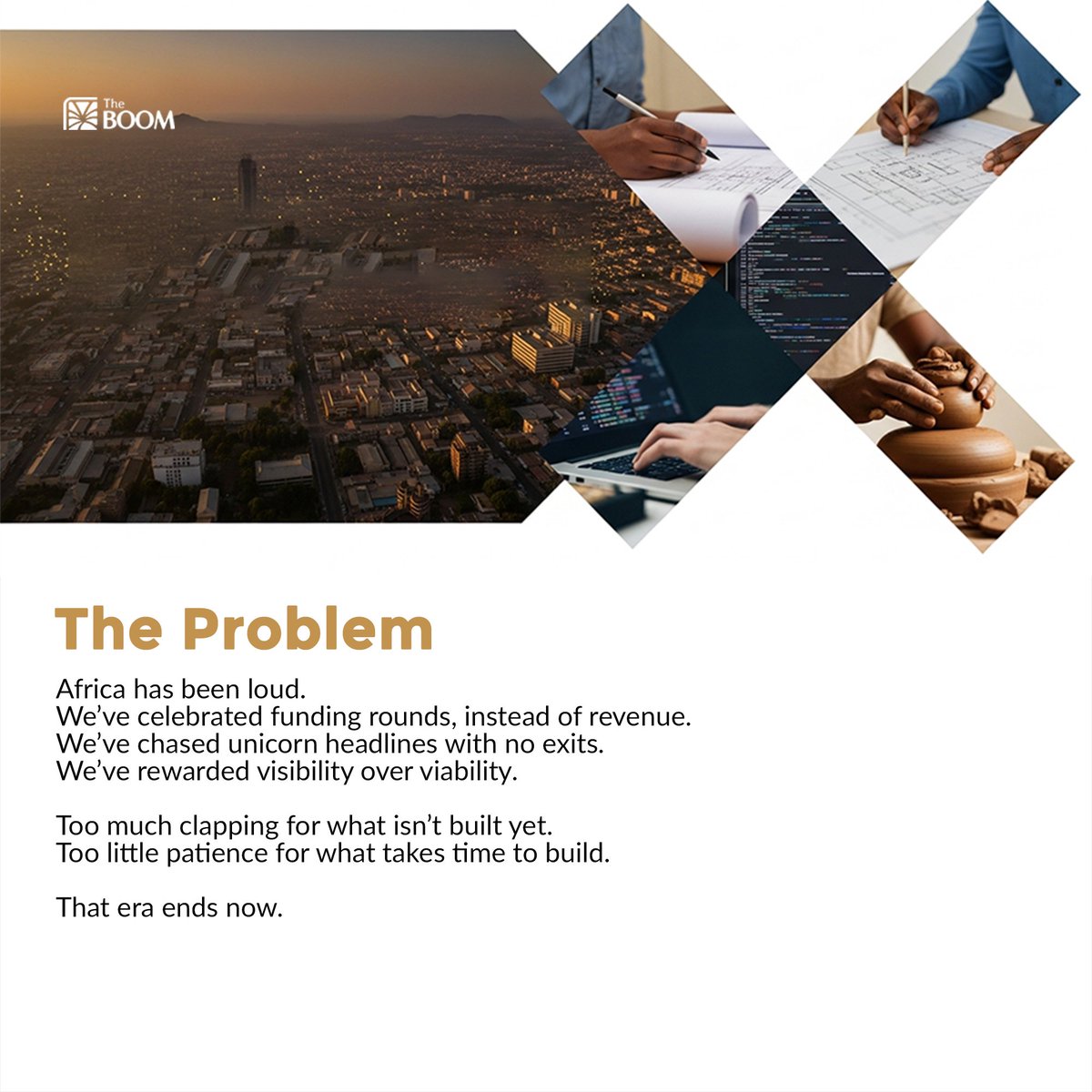 bunmiakinyemiju's tweet photo. Africa doesn’t need more noise.
It needs builders.
We’re done chasing unicorn headlines.
We’re building camels, companies that last, hire locally, and thrive in our realities.
This isn’t a startup race.
It’s a nation-building mission.
#TheBOOM #BuildWhatLasts #100Camels https://t.co/gpBWSWrGlv