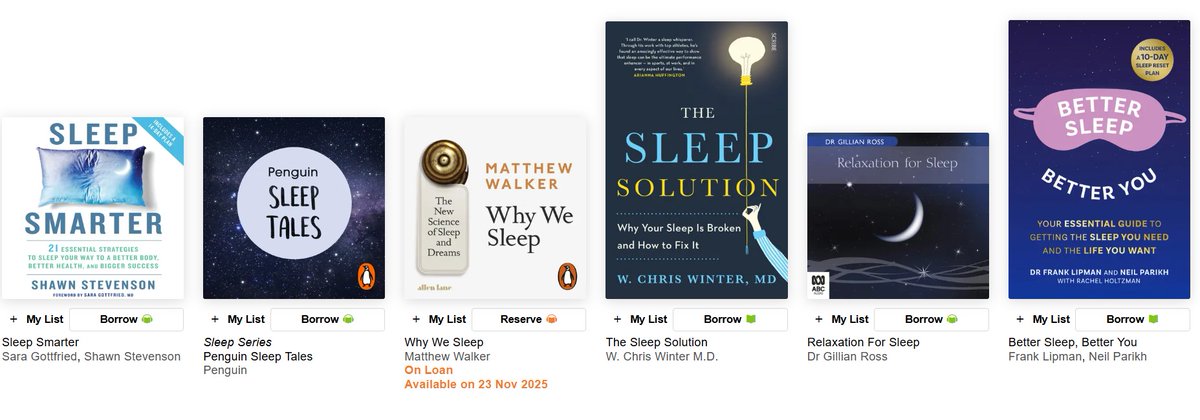 bucksnhslibrary's tweet image. 💫Still recovering from the clocks going back?
Check out some of the great wellbeing resources available in the library &amp;amp; sign-up for BorrowBox here:
buckshealthcare.nhs.libguides.com/library/borrow…
#BHTLibrary #Wellbeing #sleep #ebooks #audiobooks