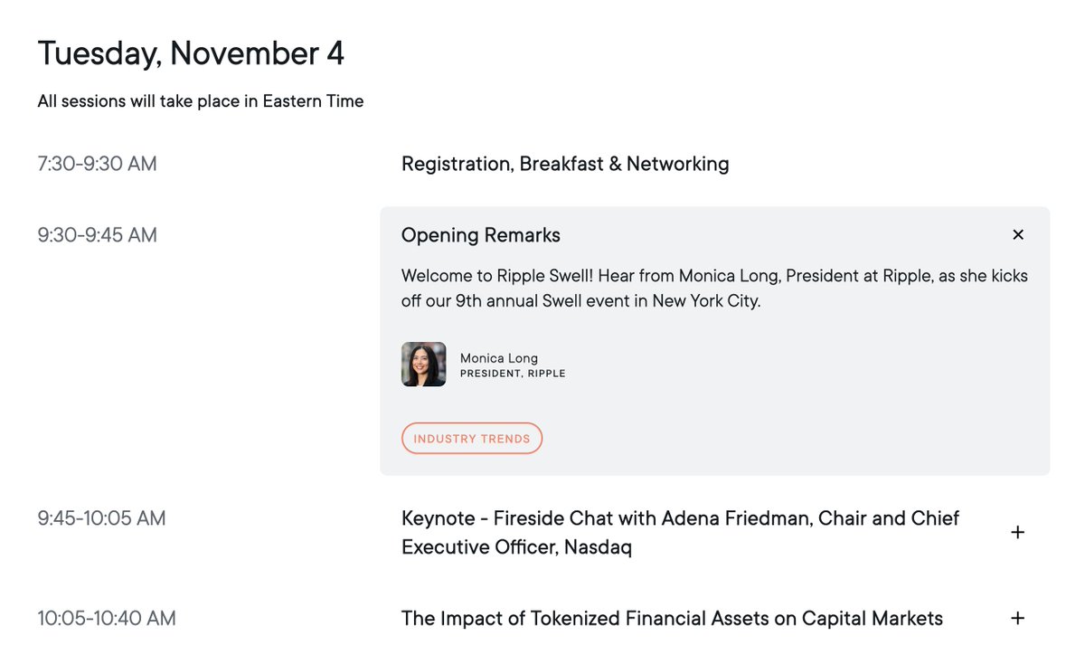 RayFuentesIO's tweet image. Next week @MonicaLongSF kicks off the 9th annual #RippleSwell! 😎 

Looking forward hearing about industry trends, major milestones, and serious updates. It’s going to be a #Swellebration! 🎉

Check out the agenda here: ripple.com/events/swell/a…

#XRPFamily #Ripple #LoveYouMucho