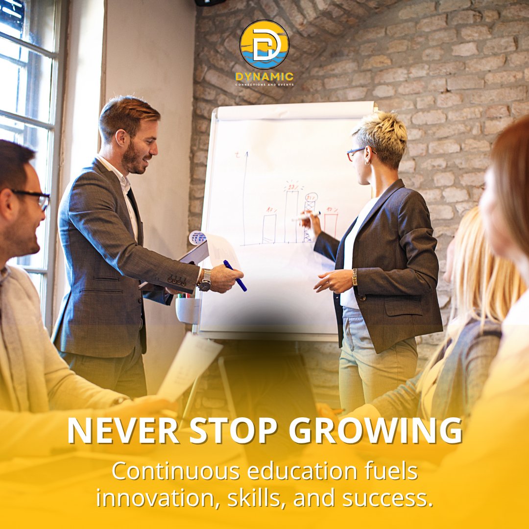 Dynamicconevent's tweet image. Never Stop Growing 🌱
At Dynamic Connections and Events, we know that learning never stops. Growth comes from curiosity, innovation, and the drive to keep evolving every day! 💪

#neverstopgrowing #continuouslearning #skillbuilding #innovation #dynamicconnectionsandevents