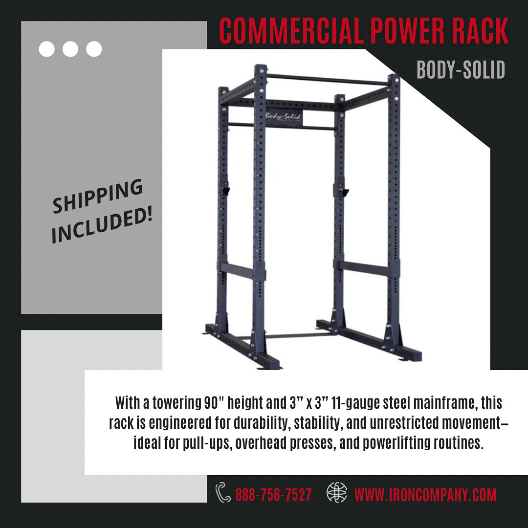 Ironcompany's tweet image. Own your progression. The BodySolid SPR1000 Commercial Power Rack keeps heavy training honest—stable safeties, clean bar paths, and room to expand—so you push strength without guesswork.

ironcompany.com/body-solid-com…

#ironcompany #progressiveoverload #garagegym #facilityfitness