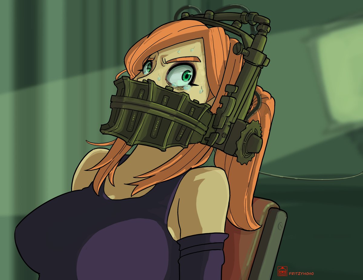 "I want to play a game." Oc in a terrible situation. Halloween drawing.