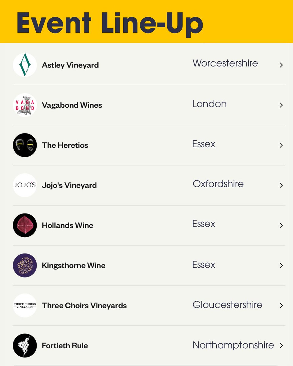 theIEWA's tweet photo. Here are the producers we've lined up to pour their brilliant artisan creations and chat all things English wine! Good vibes and new discoveries guaranteed! https://t.co/Su5lh30o00