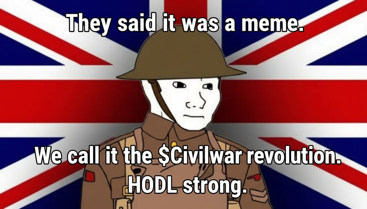 0xMubi's tweet image. $Civilwar ready for 1m+ marketcap
ca: 468R1WbwBhwiGLZXnHYmPgxmR7xrFdhBT9R8eUUjpump