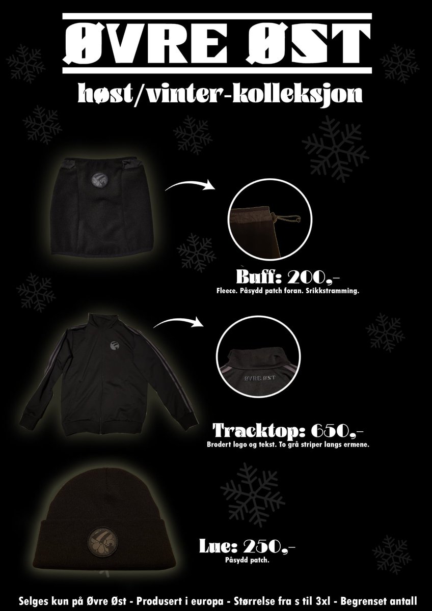 Selges øverst i trappa på ØØ fra 1900 i dag. Track top utsolgt i s. Kun et fåtall igjen i m - 3xl.