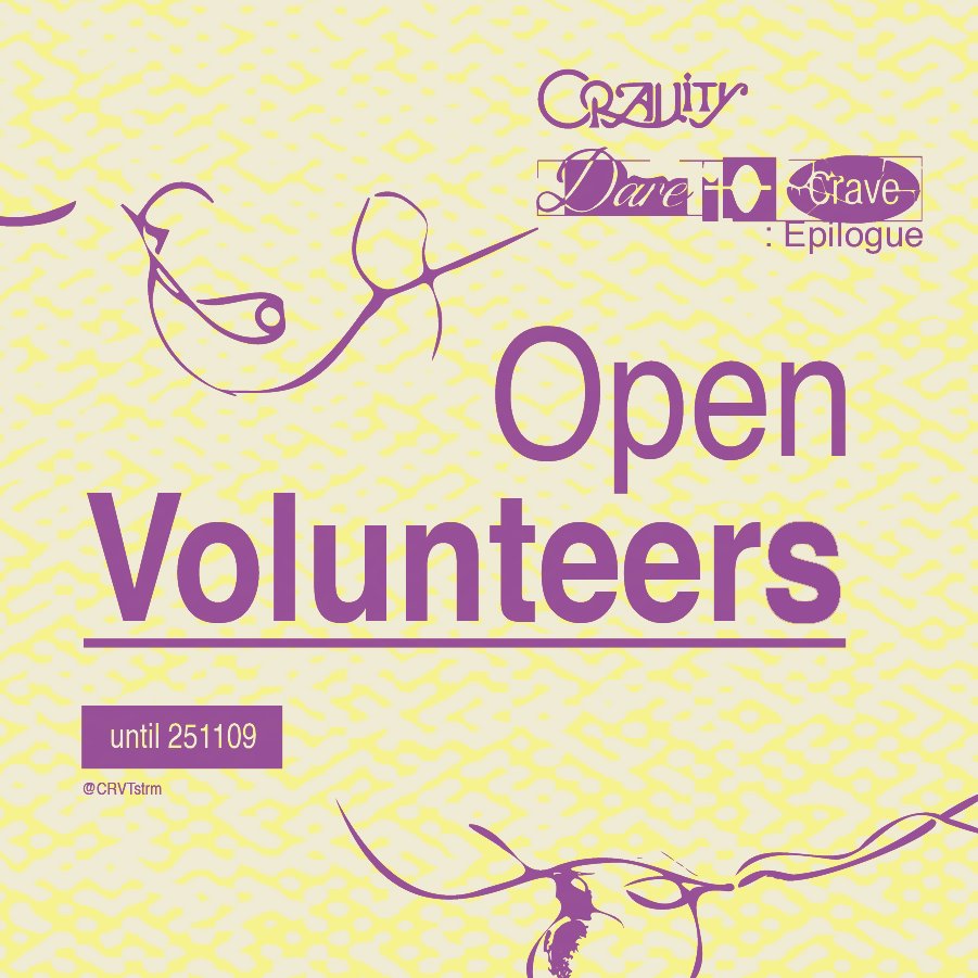 CRVTstrm's tweet image. 📣 BUGS VOLUNTEERS WANTED 📣

Hi LUVITYs, the streaming team is once again asking for your help for BUGS! All information is in the form so please make sure you take a close look before applying. Feel free to DM us for any questions! ☺️

🍋 tinyurl.com/DareToCraveEpV…
