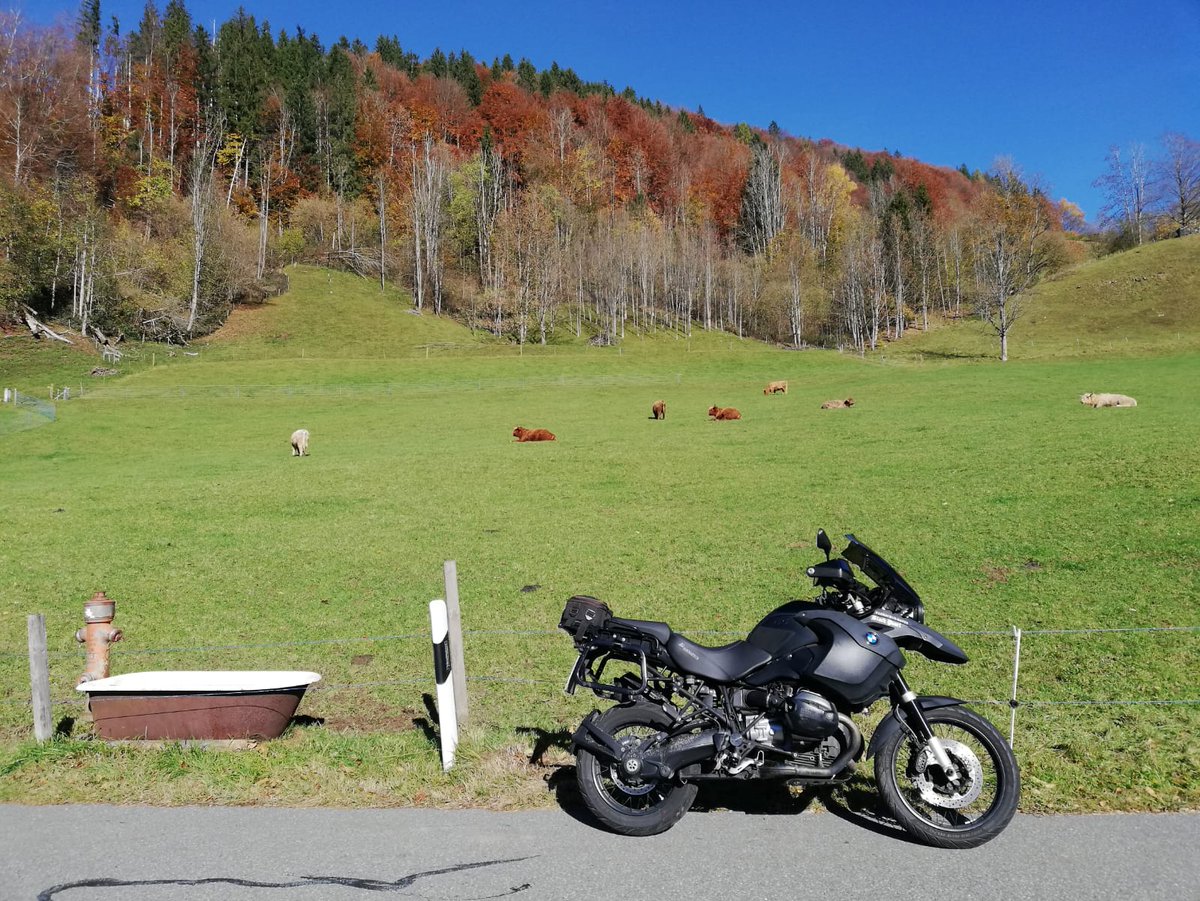 Perfect #motorcycle ride in the Bavarian Alps today with a coffee break at Sudelfeld pass 🙂🏍️👍