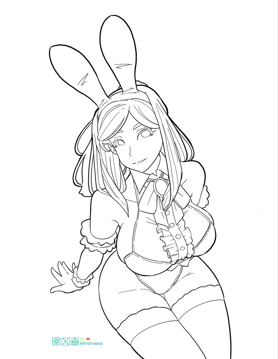 Bunny outfit Oc Halloween drawing.
