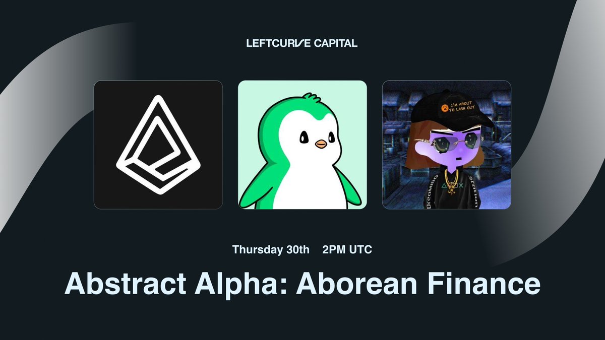 Abstract Spaces ✳️

Guests: <a href="/aborean/"></a>, <a href="/absterxyz/">Abster ✳️</a> + <a href="/masoncags/">Mason</a> 

Time:  2pm UTC, 30th Oct

Hit the reminder button 👇