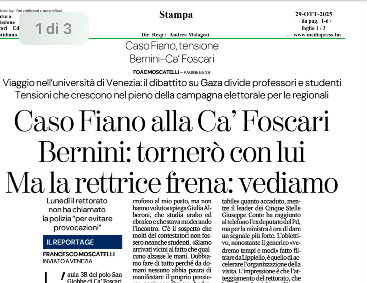 Prevedibile : inizia la farsa antifa' e il ministro Bernini c. e' cascata.....