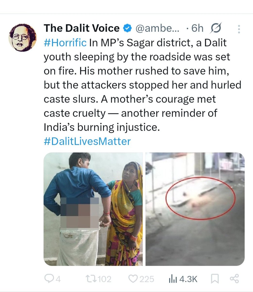 neha_laldas's tweet image. What this handle won&apos;t tell you-
The accused is dalit too!

Facts:
-The victim was intoxicated &amp;amp; lying on road near trash
-The accused were burning trash &amp;amp; burned the guy too
-The victim &amp;amp; accused are from same caste

This is exactly how fake dalit-atrocity stories are created!