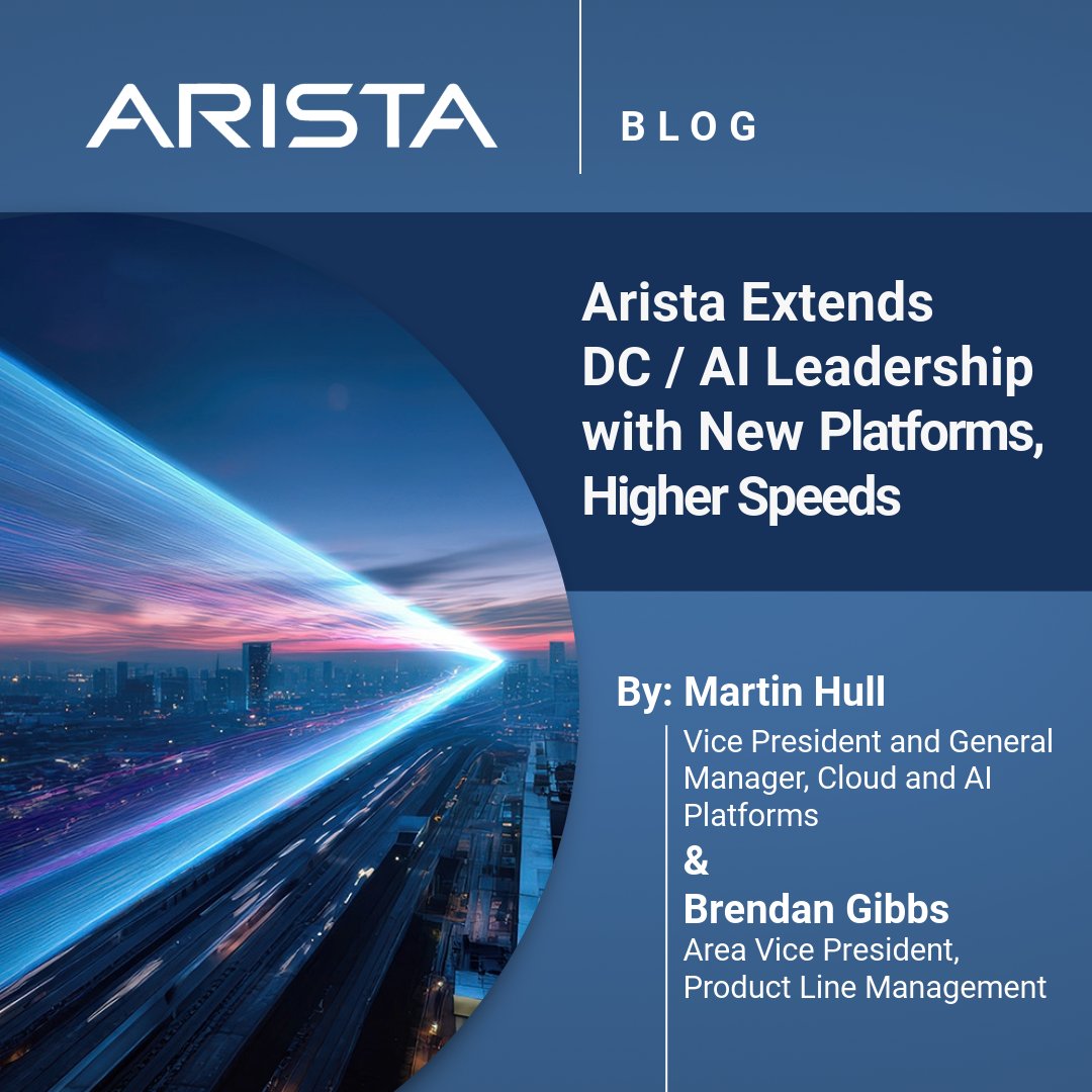 AristaNetworks's tweet image. Check out our latest blog to discover how our next-generation solutions are shaping the future of network architecture. #AI #DataCenter

bit.ly/4qp28Si