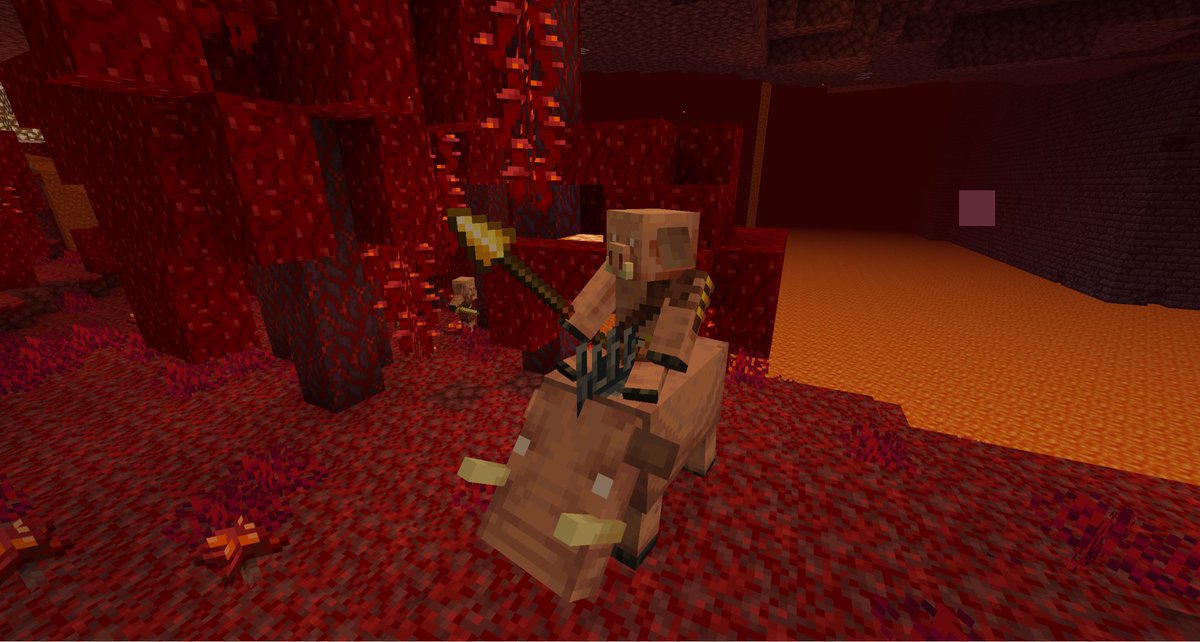 zozozrob1's tweet image. Hoglin rider! 
#Minecraft