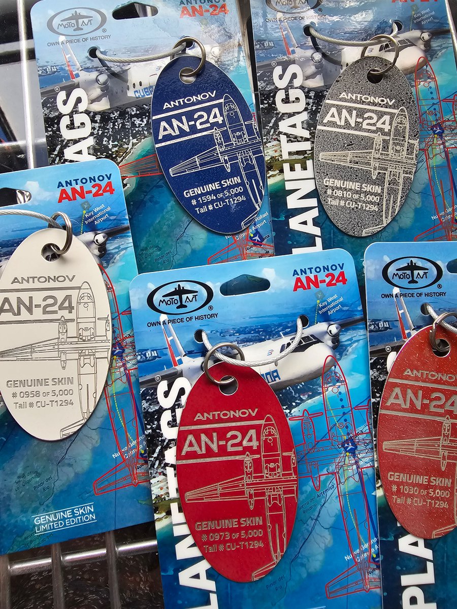 On this day in 1959, the Antonov An-24, a rugged twin-turboprop, took flight for the first time.

Our PlaneTags come from one unforgettable An-24: CU-T1294, a Cubana aircraft once hijacked and now reborn as collectible history.

#Antonov #An24 #AviationHistory #PlaneTags