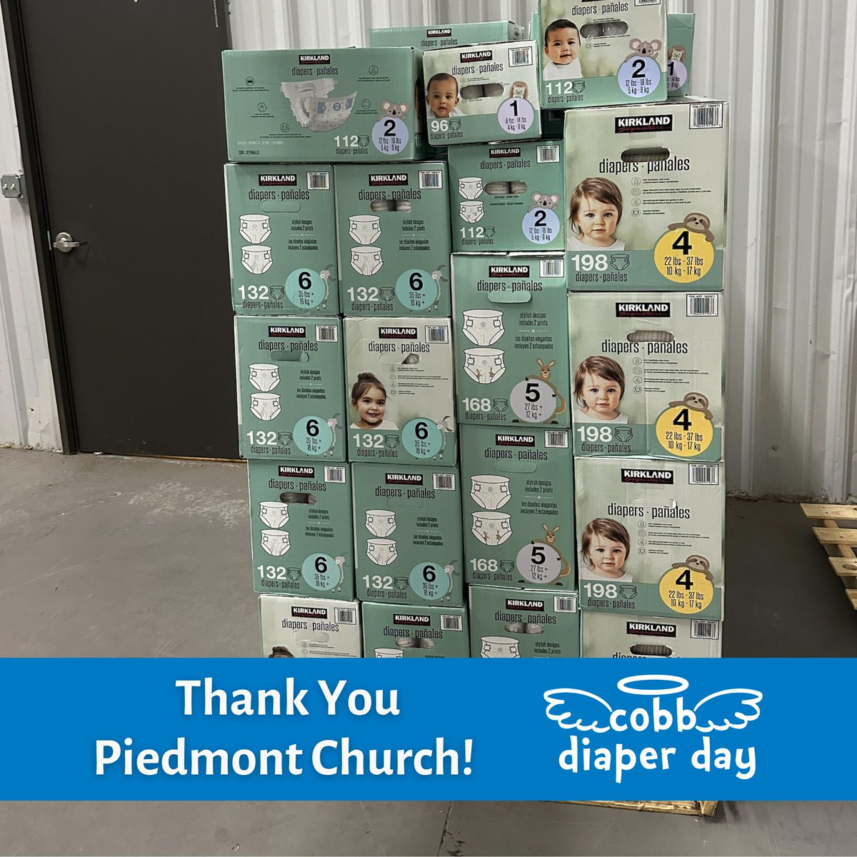 CobbDiaperDay's tweet photo. A massive thank you to @PiedmontChurch for donating over 8,000 diapers to children in need during our 17th Annual Cobb Diaper Day! Together, we're making a positive impact on our community.

#CobbDiaperDay #DiaperDrive #CobbDiaperDay2025 https://t.co/3DRXIKKVhV