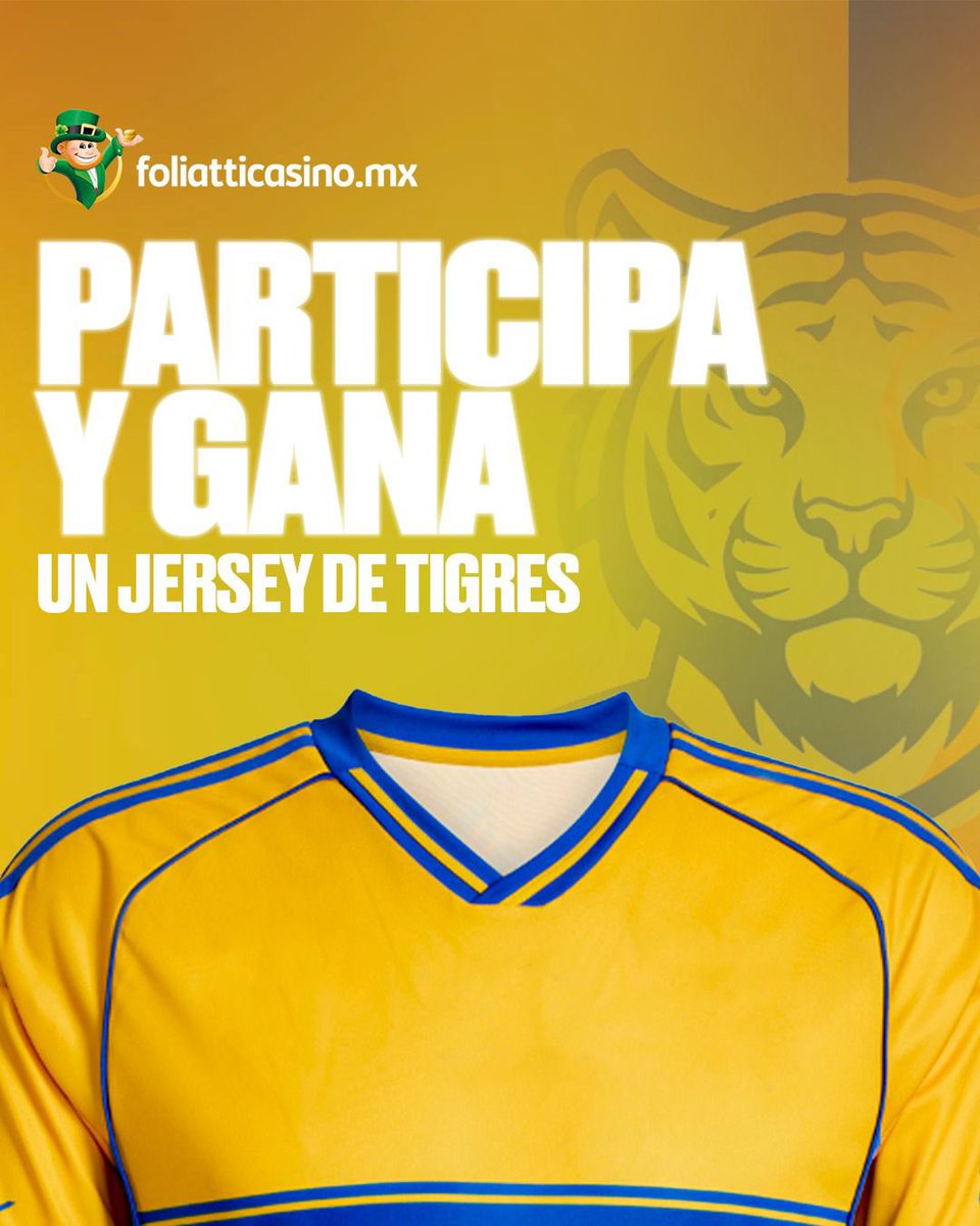 ¿Quieres ganarte el jersey de TIGRES? 🐯 

1️⃣ Sigue a <a href="/foliattisports/">Foliatti Sports</a> 
2️⃣ Etiqueta a un amigo.
3️⃣ Da RT. 

El ganador se anunciará este sábado 1 de noviembre a la 1:00 PM. ⏰