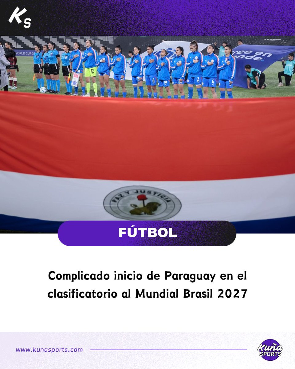 Primer combo.⚽️🙋🏻‍♀️

🇵🇾No le fue bien a la selección paraguaya absoluta en el primer combo de partidos de la Liga de Naciones.

0⃣En el torneo de la Conmebol, que otorga cupos la Mundial Brasil 2027, la Albirroja no sumó puntos.

📸<a href="/Albirroja/">Selección Paraguaya</a>.

#KuñaSports💜