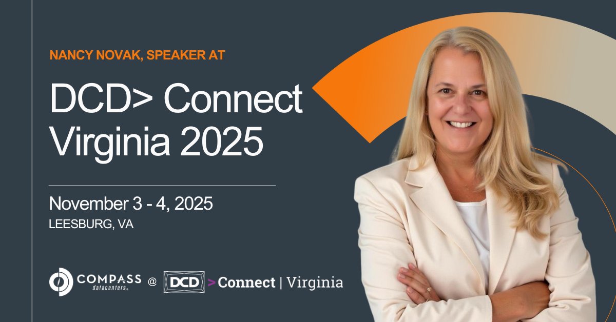 CompassDCs's tweet photo. The data center construction crunch is here. Grid constraints, labor gaps &amp; supply chain snags are testing the limits of the world's largest market. Our CIO Nancy Novak is joining leaders at #DCDConnect to discuss building smarter &amp; faster. See you there: https://t.co/wbWgMjFdTZ https://t.co/XtVTcZdyrO