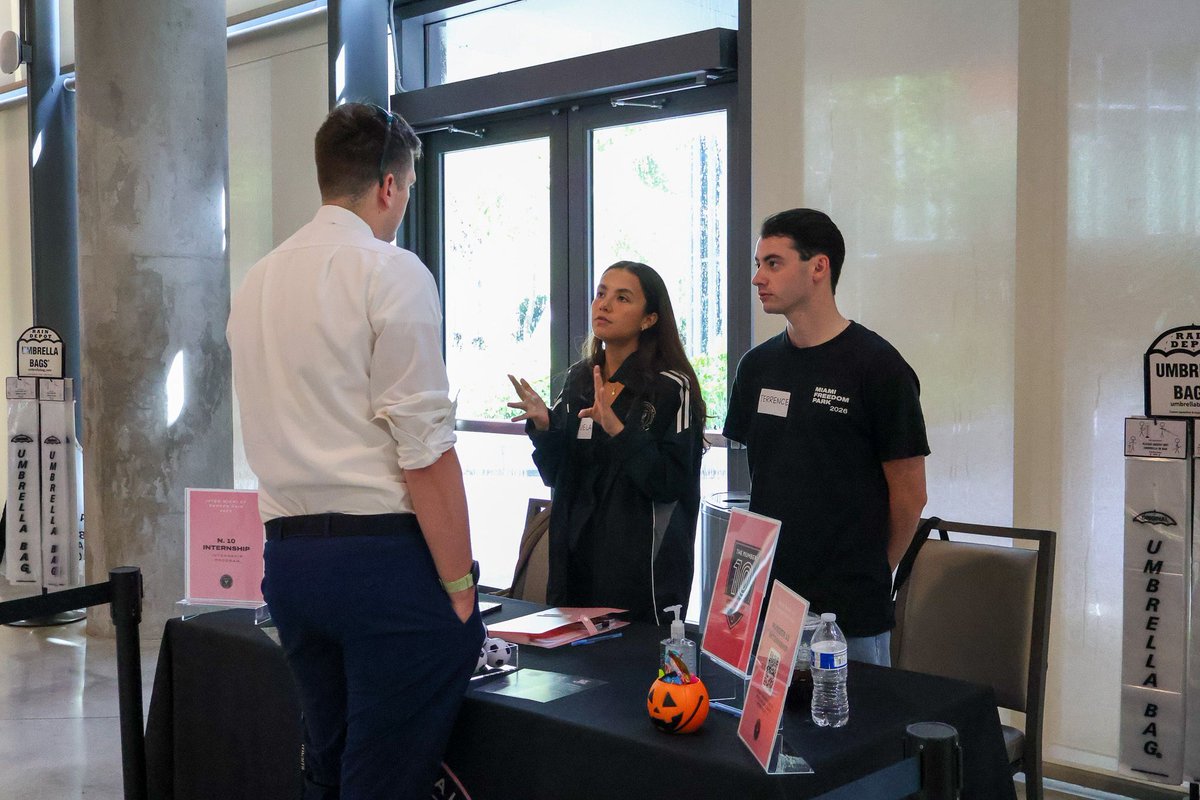From the classroom to the field — our Sport Administration students are building connections and shaping the future of the industry. Thank you to Inter Miami CF for hosting an inspiring Career Fair at Miami Freedom Park!