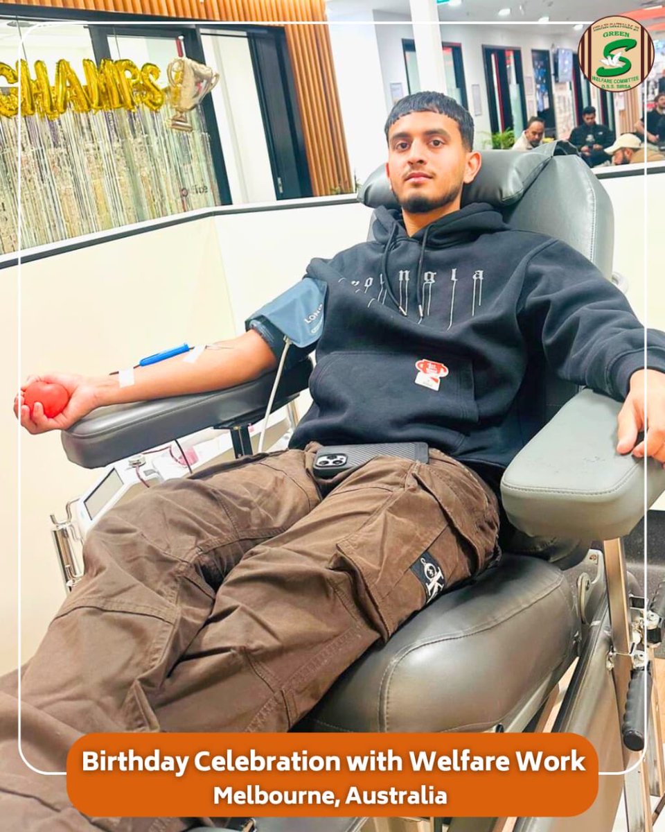 GreenSwelfares's tweet photo. When kindness runs in the family, every celebration becomes divine.

In Melbourne, Australia, two young volunteers celebrated their 22nd and 25th birthdays in the most selfless way — by donating blood. What made it even more special was their father joining in this noble act, donating blood to celebrate his sons’ birthdays.

A truly inspiring example of how compassion and service unite generations.

#BirthdayWithPurpose #BloodDonation #InspiredBySaintRamRahimInsan #ServeHumanity