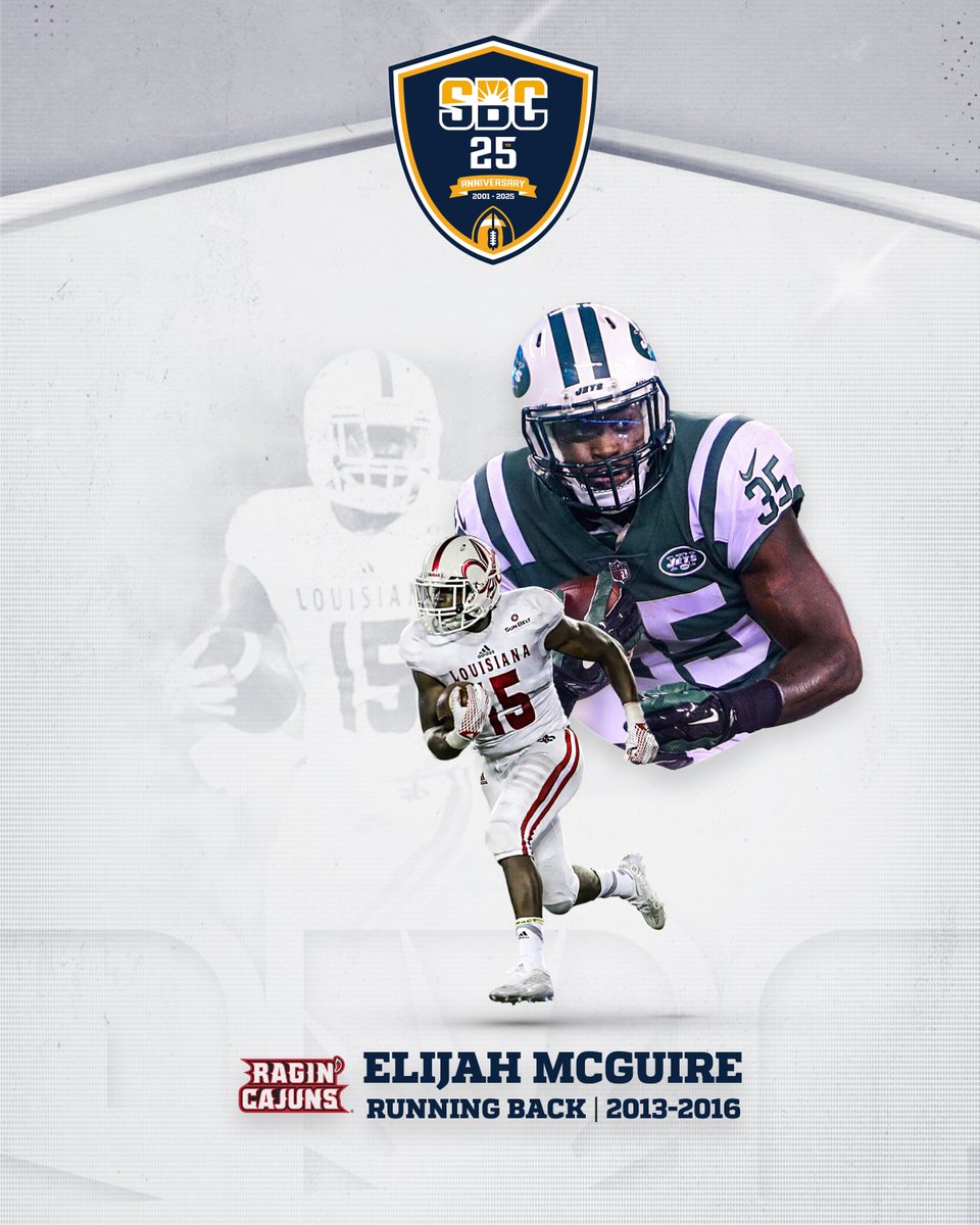 𝗘𝗟𝗜𝗝𝗔𝗛 𝗠𝗖𝗚𝗨𝗜𝗥𝗘.

A 4x All-Sun Belt honoree for <a href="/RaginCajunsFB/">Louisiana Ragin’ Cajuns® Football</a>, <a href="/Mr_Adversityy/">Elijah McGuire</a> is the Sun Belt career record holder with 52 touchdowns scored &amp; is 1-of-12 FBS players all-time with 4,000 rushing yards &amp; 1,000 receiving yards in a career. ☀️🏈

<a href="/SunBeltFB/">Sun Belt Football</a> |