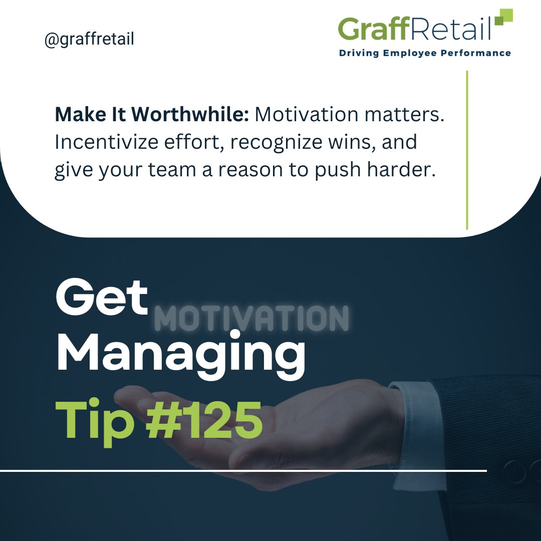 graffretail's tweet image. A motivated team sells more—period. 💥
Recognize effort. Reward results. When your team knows their hard work matters, they push harder, sell better, and stay longer.

👉 graffretail.com

#GetManagingTips #RetailLeadership #SalesMotivation #RetailCoaching