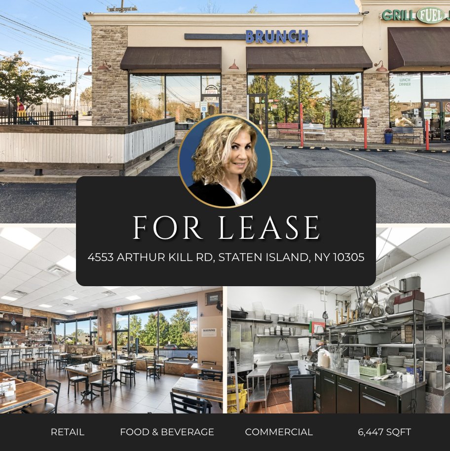 PreRealEstate's tweet photo. Just Listed for lease 4553 Arthur Kill Rd in Staten Island, NY.  Perfect for a new restaurant or retail shop. #realestate #statenisland #agents #realtors https://t.co/1mgknFknV2