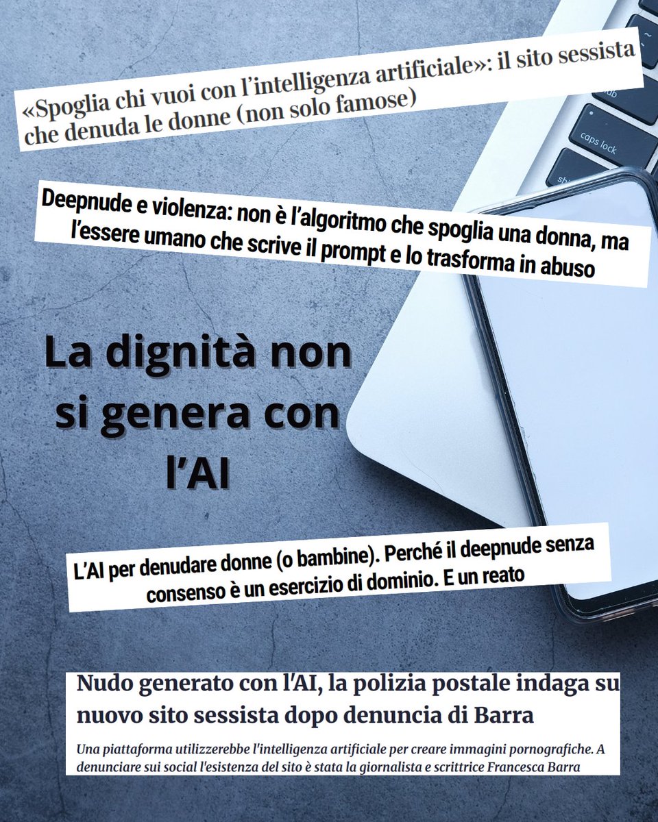 L’uso dell’#AI per creare immagini senza consenso è una violazione della dignità e dei diritti.
Il #Corecom richiama a un uso etico della tecnologia e al rispetto online.
#mediaeducation #responsabilitàdigitale