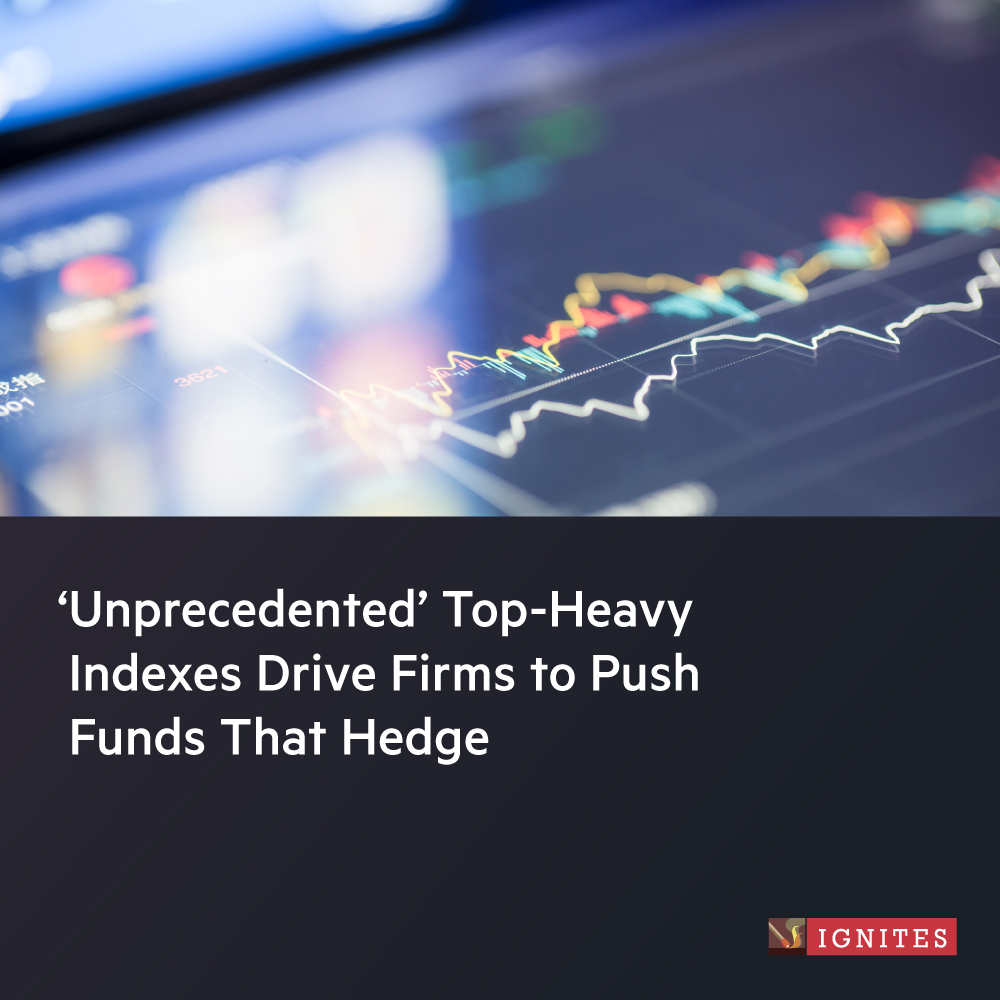 Some 20 companies represent nearly half of the S&amp;P 500’s value, causing shops to tout products that aim to mitigate the concentration risks in passive index funds.
ow.ly/aIZC50XjObk