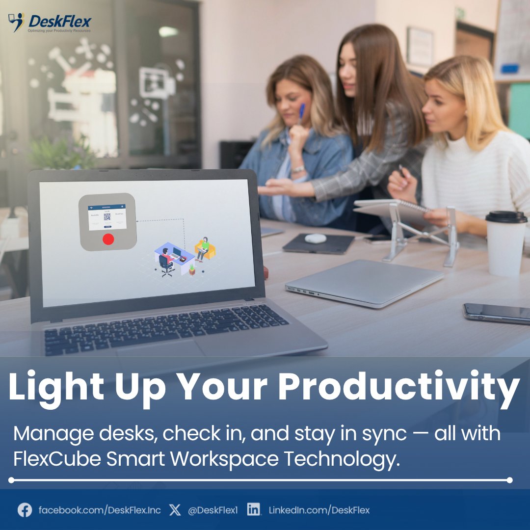 DeskFlex1's tweet image. Meet DeskFlex FlexCube — your all-in-one workspace booking device.

Book, check in, and see real-time desk status via LED indicators and mobile app. No mix-ups, just focused productivity.

👉 Explore: deskflex.com/FlexCube 

#DeskFlex #FlexCube #SmartOffice