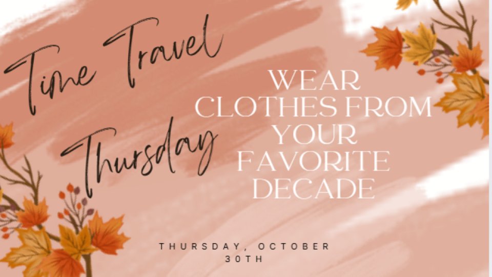 🚨⏳ Get ready for a Timewarp! Thursday’s Spirit Day invites you to dress in your favorite decade! Whether you're channeling the roaring '20s or the funky '70s, we want to see your style! Which decade will you travel to? #SpiritWeek #TrojanNation