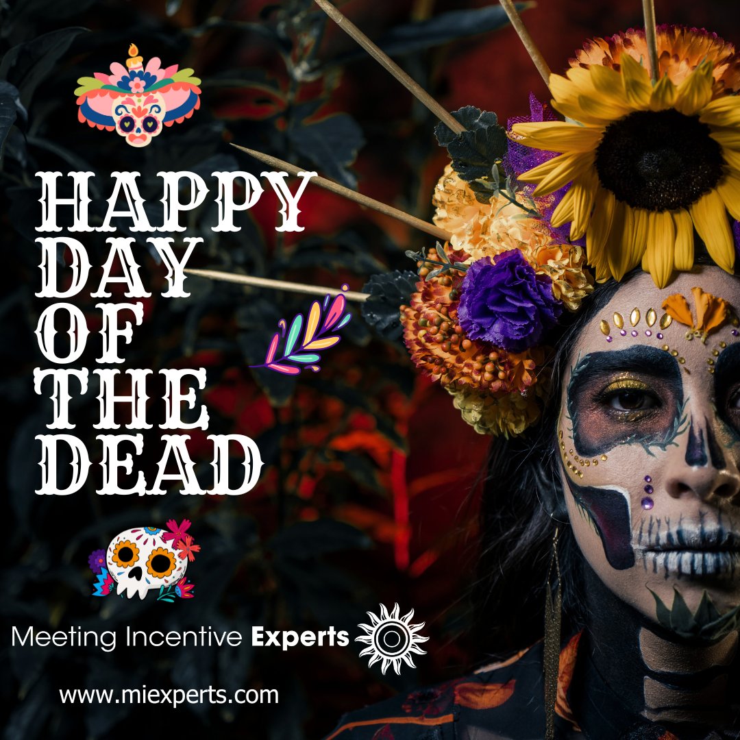 Meeting Incentive Experts wishes you a Happy Day of the Dead!

#dayofthedead #diadelosmuertos #CMP #MICE #MPI #PCMA #SITE #FICP #MeetingProfs  #EventPlanner #EventPlanning #EventProfs #EventTech #MeetingPlanners #incentiveplanners #incentives #ThinkMexico #beach #nuevovallarta