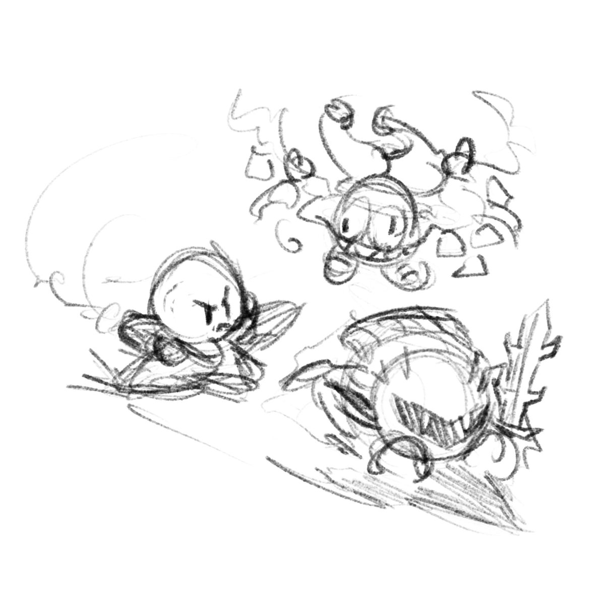 Butterkami's tweet photo. Maybe its time i start posting art again, ill start slowly cuz i got a whole backlog , yall can have these tho, sketches of solar and some kirby airriders stuff https://t.co/XIpXq7EqLC