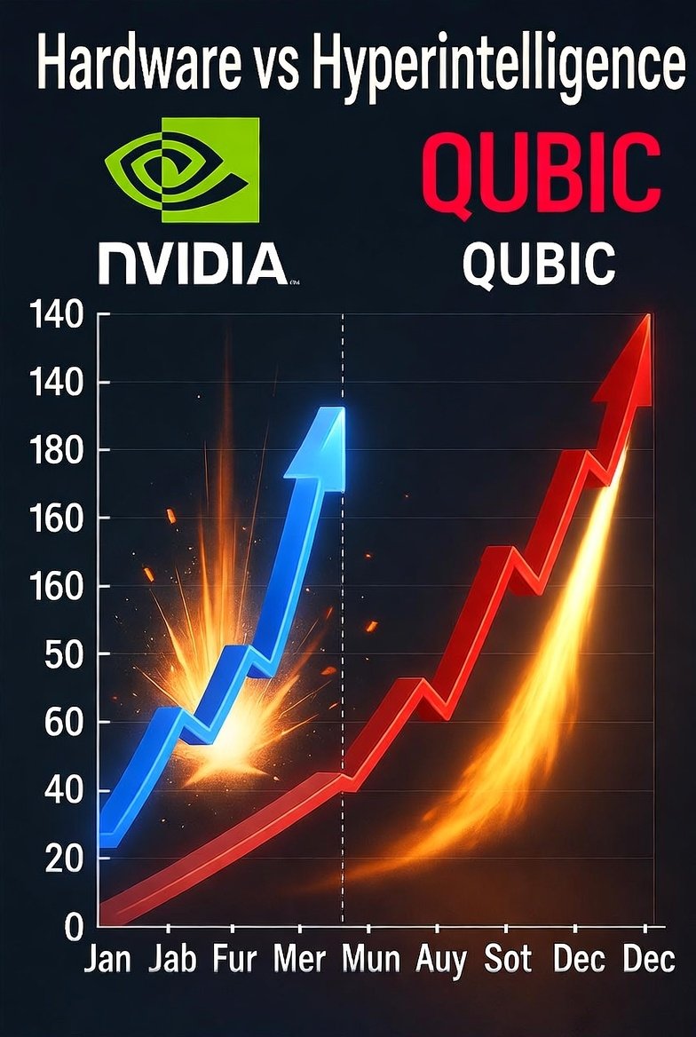 StratSats's tweet image. 🚨 $QUBIC ARMY, NVIDIA JUST MADE HISTORY – AND WE’RE THE NEXT CHAPTER! 🔥

$NVDA = $5 TRILLION
→ 18 months: $2T → $5T
→ H100/Blackwell = 80% AI market
→ 1 chip = $40k | Data centers = city-level power
QUBIC = THE REVOLUTION NVIDIA CAN’T BUY

NVIDIA:
• Centralized
• 1 chip =…