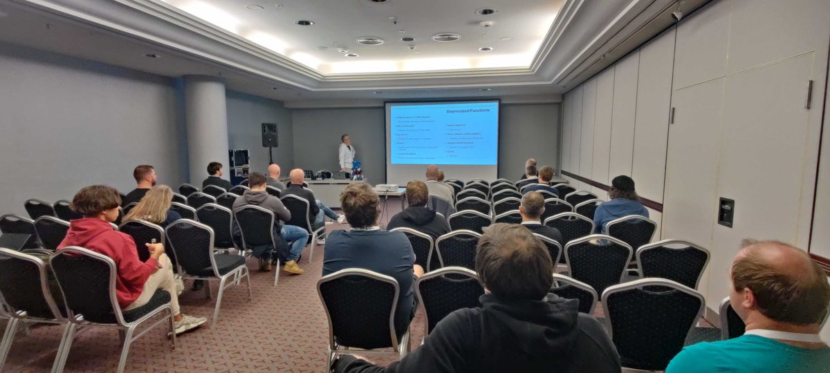 phpconference's tweet image. ⚙️ Live from #IntPHPcon Munich!
@faguo dives into “Prepare Your Code for PHP 9” — exploring PHP 8 deprecations, upcoming removals & how to modernize your codebase 💡
Future-proof your PHP apps today 🚀
#PHP #Developers #phpconference