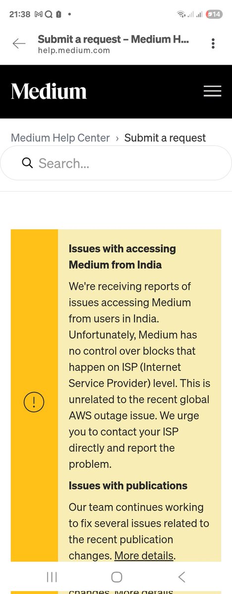 .<a href="/airtelindia/">airtel India</a> <a href="/reliancejio/">Reliance Jio</a> any reason you guys have blocked medium access on your network?