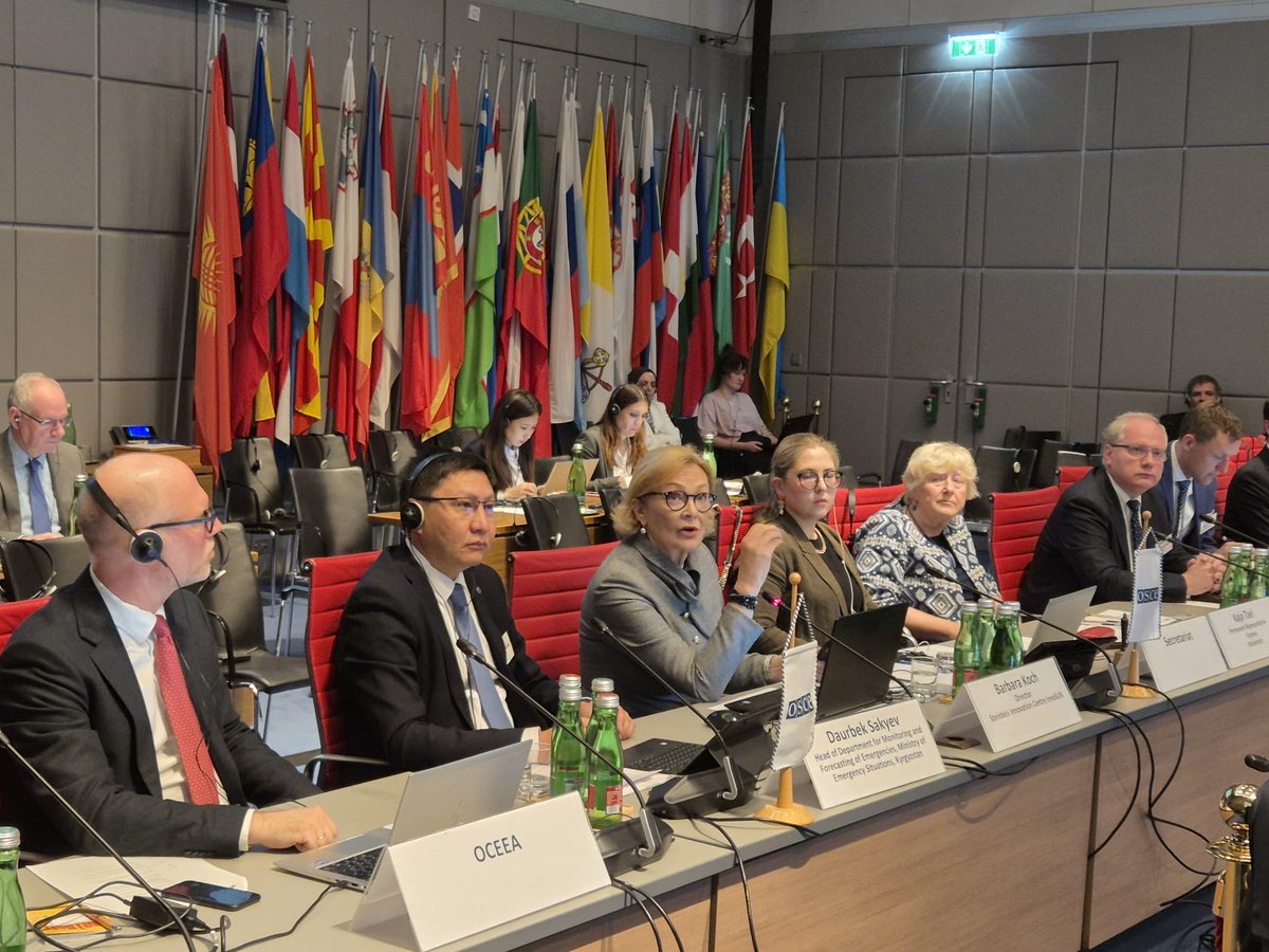 GER_OSCE's tweet photo. 🇩🇪 values @OSCE as a key platform for strategic dialogue on #DisasterRiskReduction. At #EEDIM we underlined that early warning &amp; resilience can only be achieved through cross-border cooperation. Glad to support OSCE DRR Fund and to hear from experts incl. Prof. Barbara Koch https://t.co/DK5VpPY30R