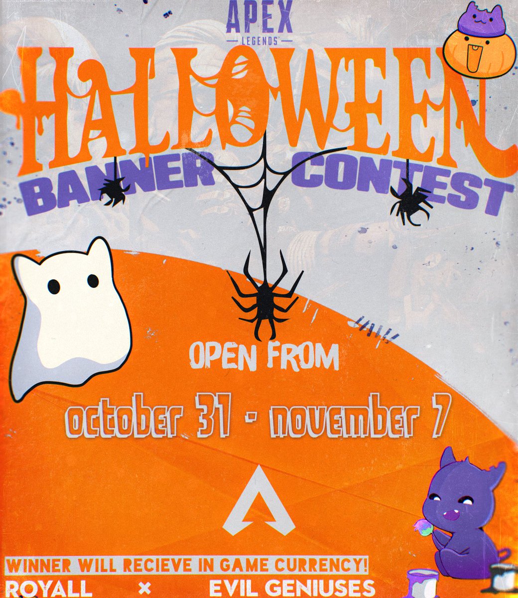 Celebrate Halloween by entering the <a href="/HeyRoyall/">EG Royall</a> x EG Apex Legends banner contest!

More details and submission info in Royall’s Discord below!