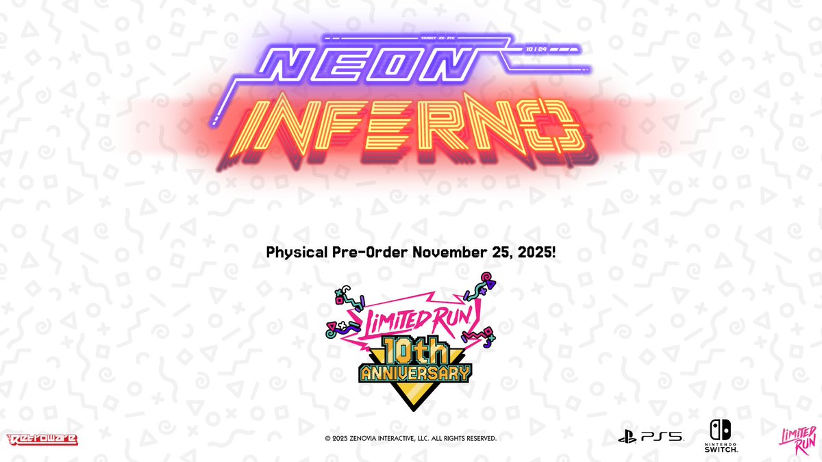 You are their deadliest weapon...

Hybrid side-scroller and gallery-shooter NEON INFERNO is getting physical, coming soon.

#LRG3