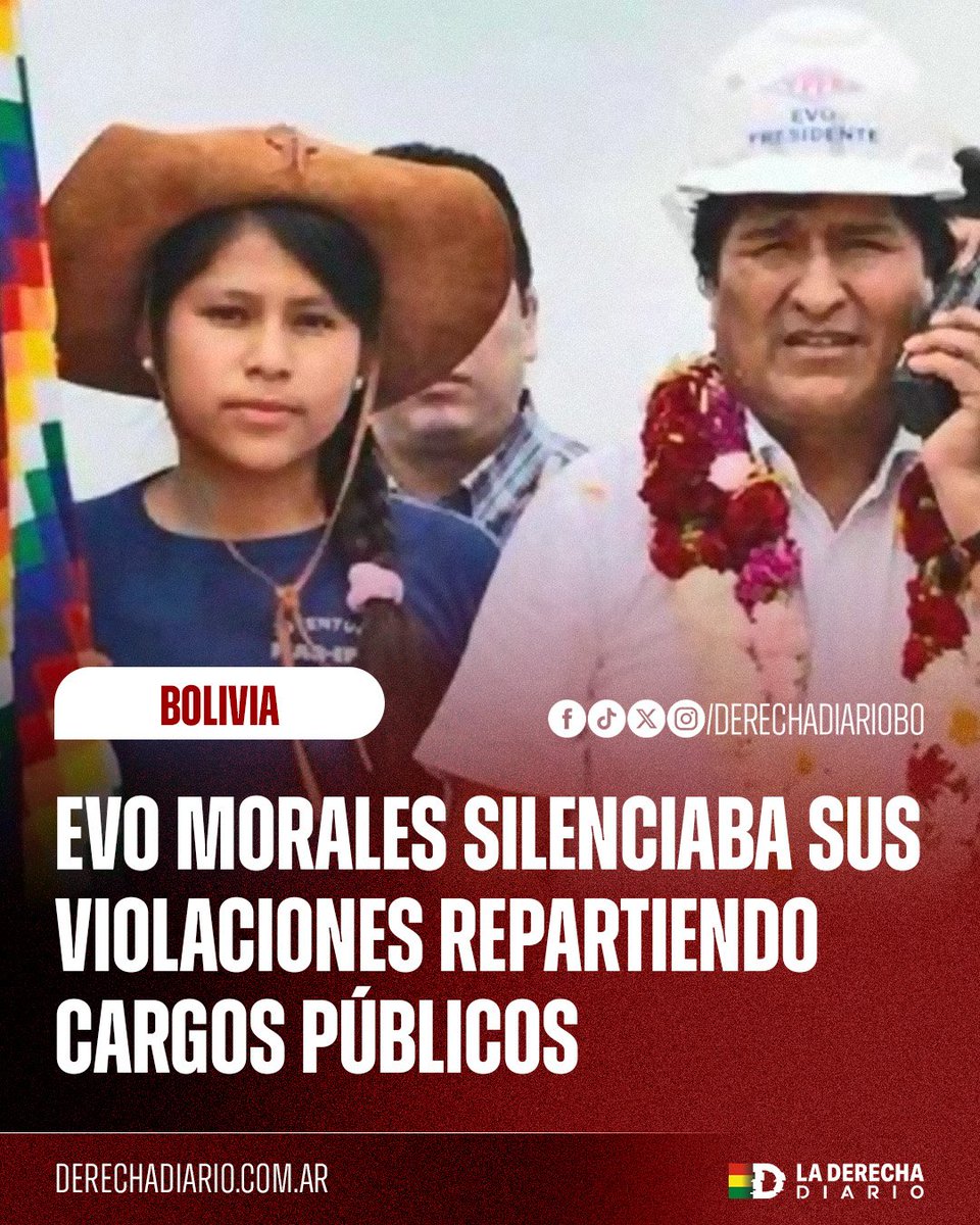 🚨🇧🇴 | EVO USABA EL ESTADO PARA ENCUBRIR SUS ABUSOS: La Fiscalía de Tarija reveló que el pedófilo Evo Morales compraba el silencio de familiares de sus víctimas de violación ofreciéndoles cargos públicos. El hermano de una menor abusada admitió que fue designado como cónsul.