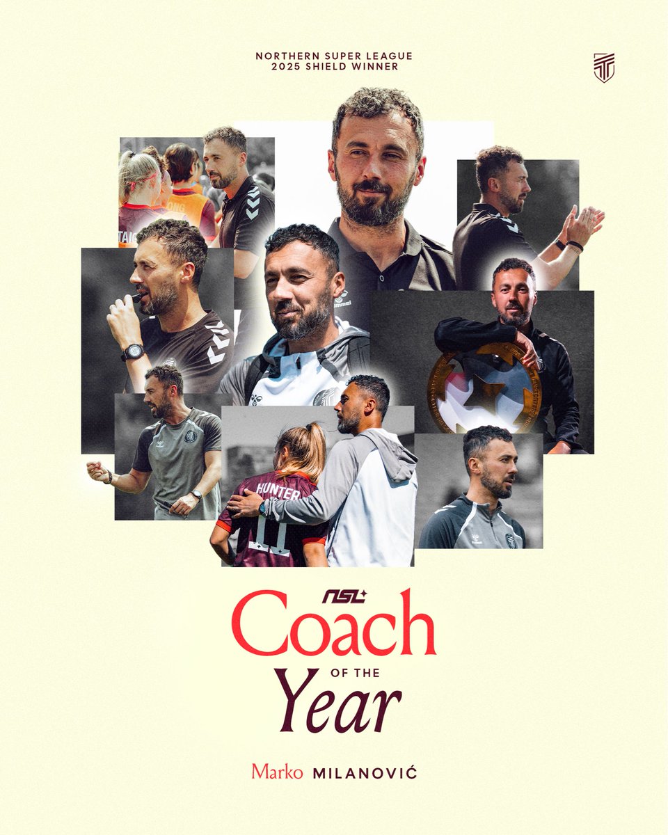 AFC_Toronto's tweet photo. The architect of a historic season. 🏛️✨

Marko Milanović led AFC Toronto to the first-ever Northern Super League title — and now earns recognition as the league’s inaugural Coach of the Year.

#AFCToronto | #RunItOurWay https://t.co/xmqzBu6GoR
