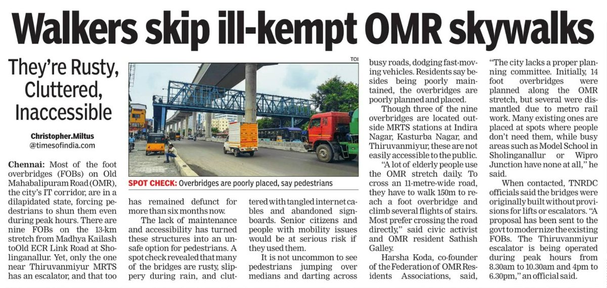 Thanks <a href="/timesofindia/">The Times Of India</a> <a href="/TOIChennai/">TOIChennai</a> <a href="/MiltusMintu/">Chris Miltus</a> for telling our story. #TNRDC <a href="/cmrlofficial/">Chennai Metro Rail</a> <a href="/chennaicorp/">Greater Chennai Corporation</a> <a href="/evvelu/">E V Velu - தமிழ்நாட்டை தலைகுனிய விடமாட்டேன்</a>