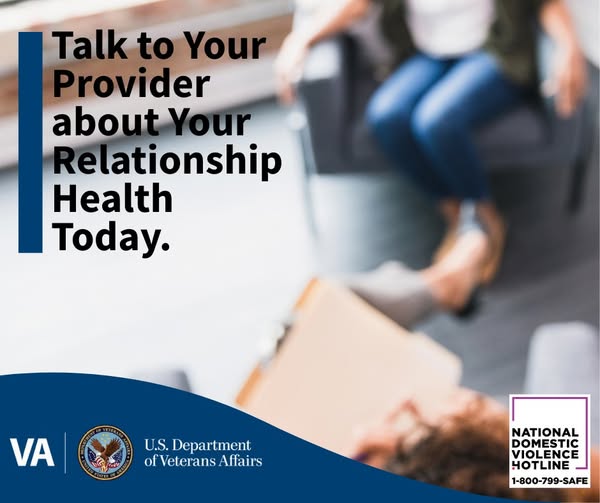 VA Intimate Partner Violence Assistance Program (IPVAP) is dedicated to ensuring Veterans, their partners and VA staff have support and access to resources. Talk to your local VA IPVAP coordinator, visit our website or call the National Domestic Violence Hotline at