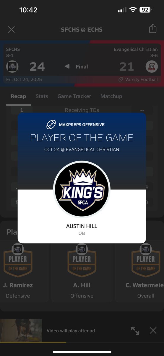 Austin Hill ‘26 QB tweet media