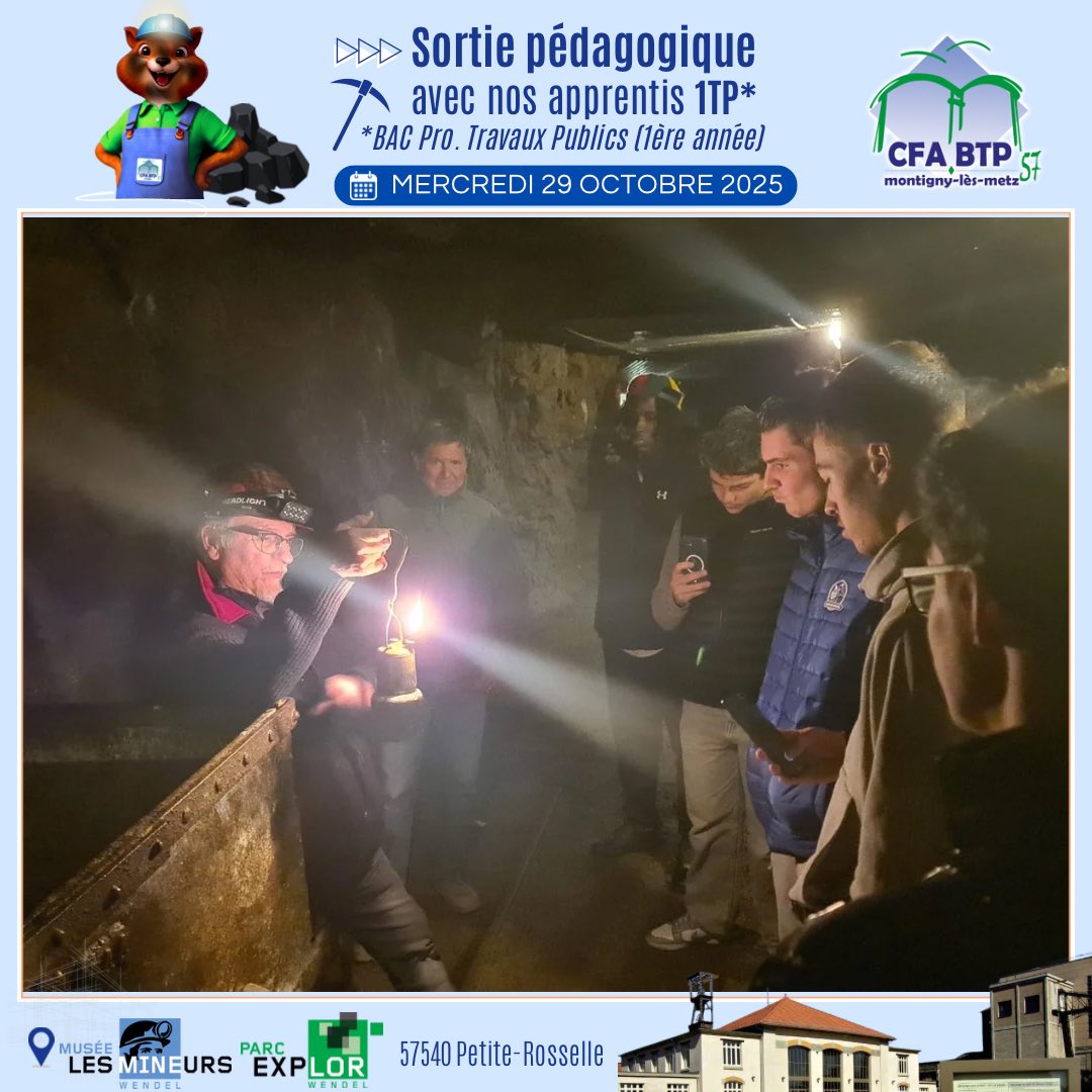 🎒 Sortie pédagogique pour nos apprentis de 1TP du CFA BTP Moselle