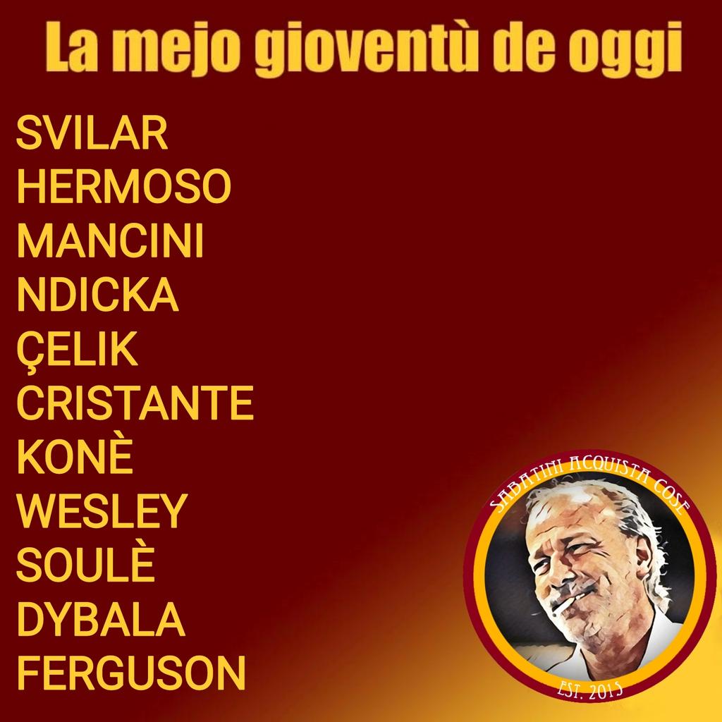 #RomaParma
#FormazioneUfficiale
#ASRoma
#SerieA
#StadioOlimpico
<a href="/SkySport/">skysport</a> 
#DAZN
<a href="/OfficialASRoma/">AS Roma</a> 
#SabatiniAcquistaCose
