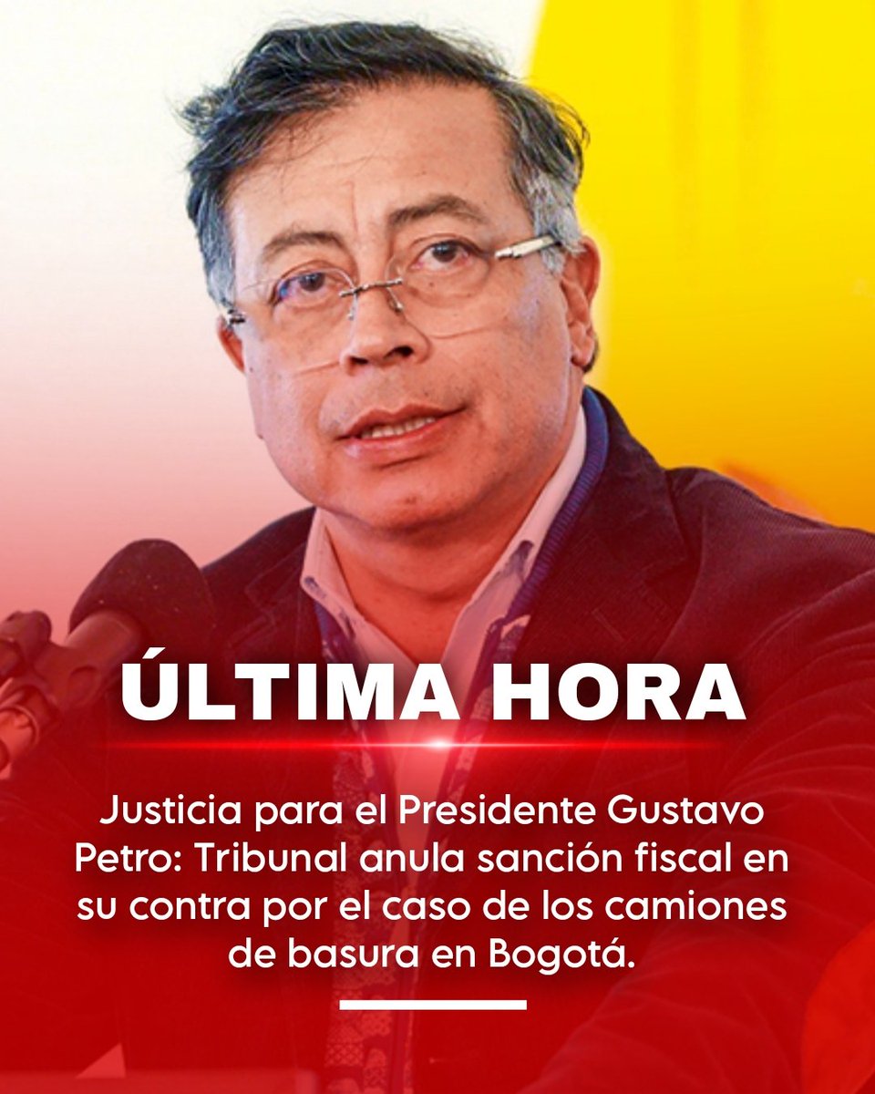 maicajamarca_'s tweet image. 🚨 Se confirma la inocencia del Presidente @petrogustavo, quien fue injustamente destituido como Alcalde Mayor de Bogotá a raíz de este invento orquestado por la porquería de @A_OrdonezM.

¡La justicia se demora, pero llega. El Presidente @petrogustavo es un líder impecable! ✊🏻🇨🇴