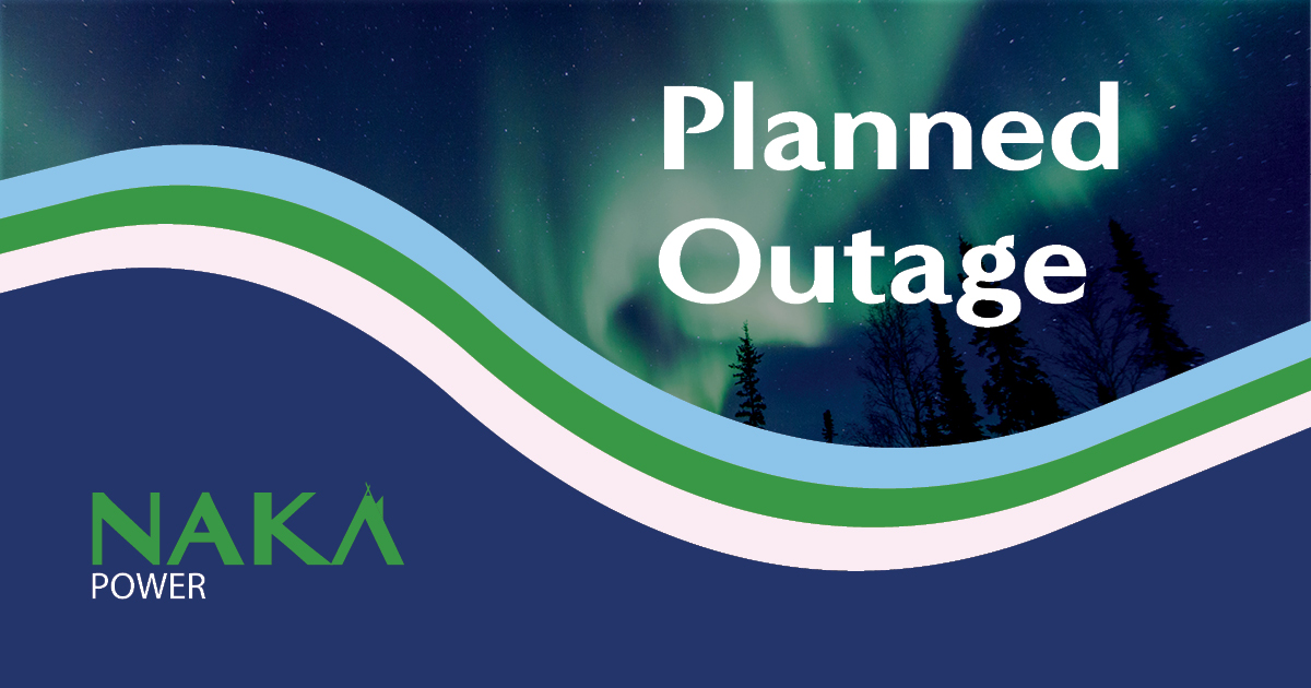 Customers in Fort Providence, please be advised that a scheduled power outage will take place on Monday, November 3, from 9:00 AM to 1:00 PM (approximately 4 hours) for customers from the NAKA Power Utilities Plant to the Big River Service Station, including properties along