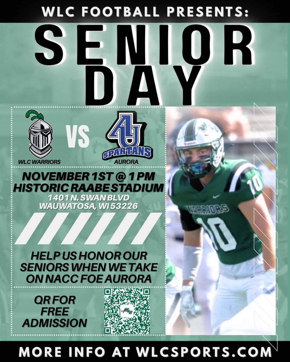 Join us this Saturday as we honor our seniors on Senior Day! 
#NoGreaterLove | #ArmorUp
